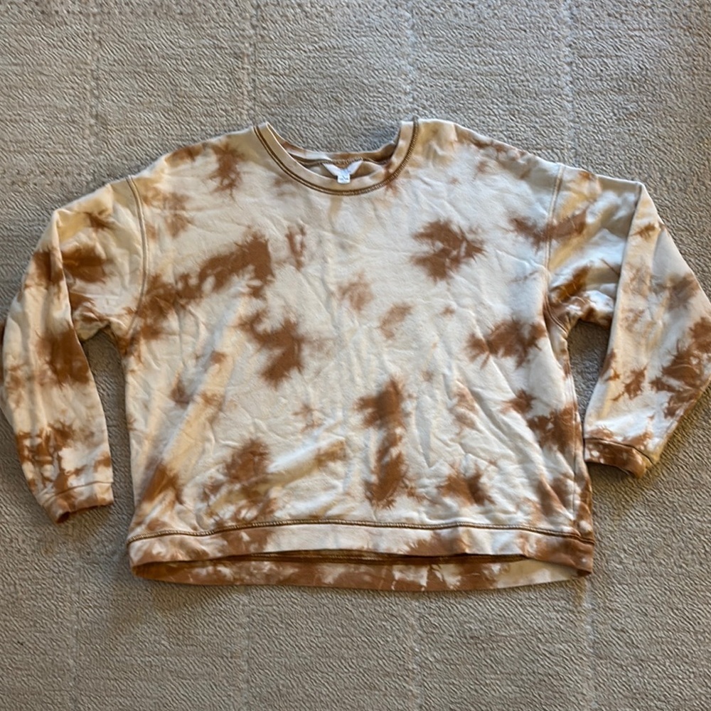 Time and Tru Brown Tie-Dye Sweatshirt